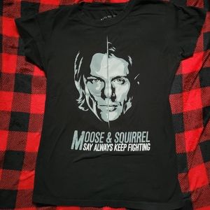 Moose and Squirrel Always Keep Fighting Tee